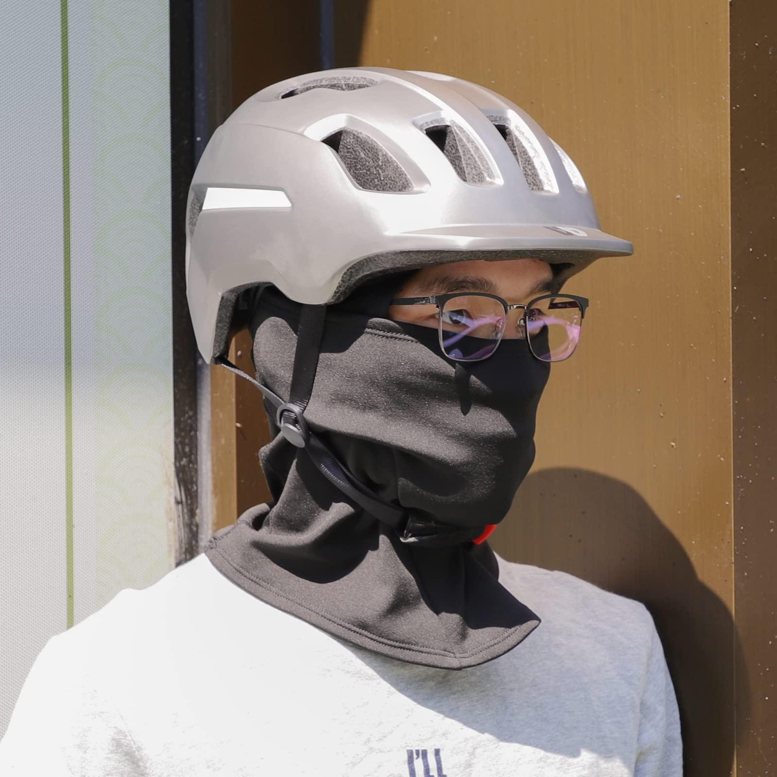 Mặt nạ trượt tuyết mùa đông - Năng bão ấm Bão ấm Máy sưởi cổ cho nam giới, Neathable Byerchief cho xe máy xe đạp, mũ xe đạp dưới mũ bảo hiểm khăn quàng cổ - màu đen