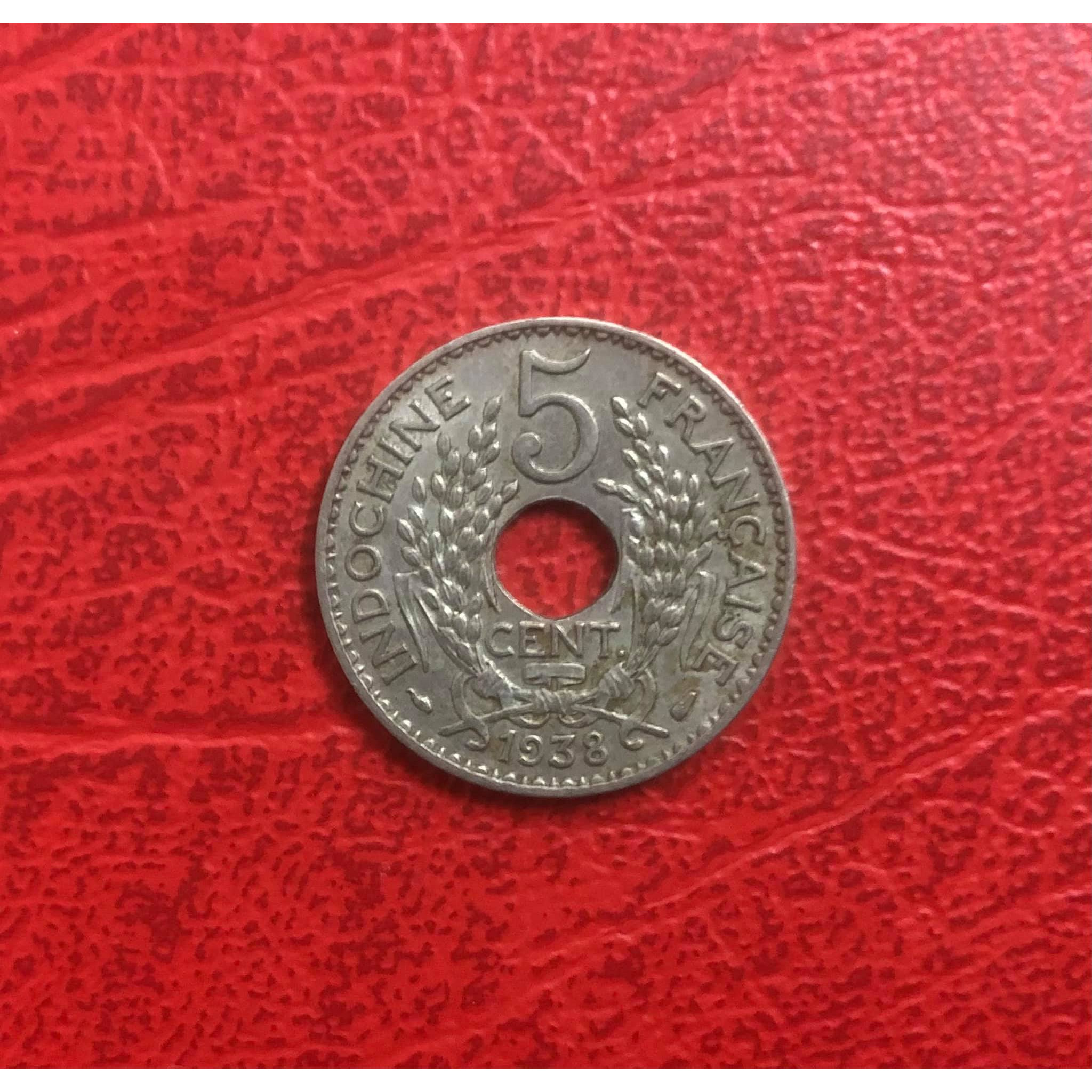 Đồng xu 5 cent Nữ thần 193x Đông Dương sưu tầm