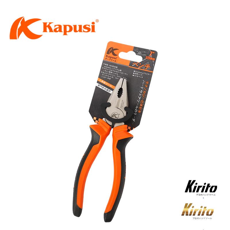 Kìm Điện Niken Kapusi Japan 7 Inch (175mm) – Chất Liệu Thép CR-V, Tay Cầm Bọc Nhựa Cao Cấp – Mã K8022