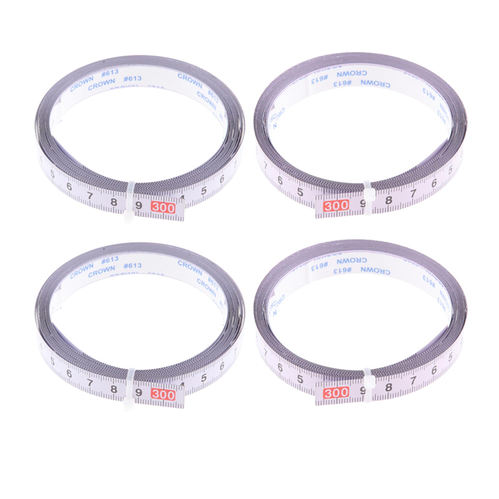 4 Pieces of Self-adhesive Tape Measure Ruler Track Tape for T-rail