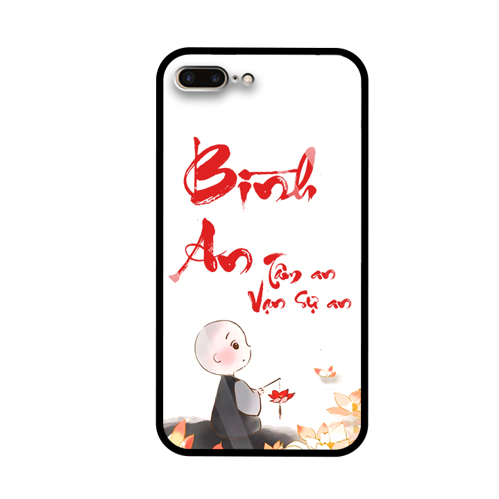 Ốp Lưng Cho Điện Thoại IPHONE - Mặt Lưng Kính Cường Lực - 7933 BINHAN01 - Hàng Chính Hãng
