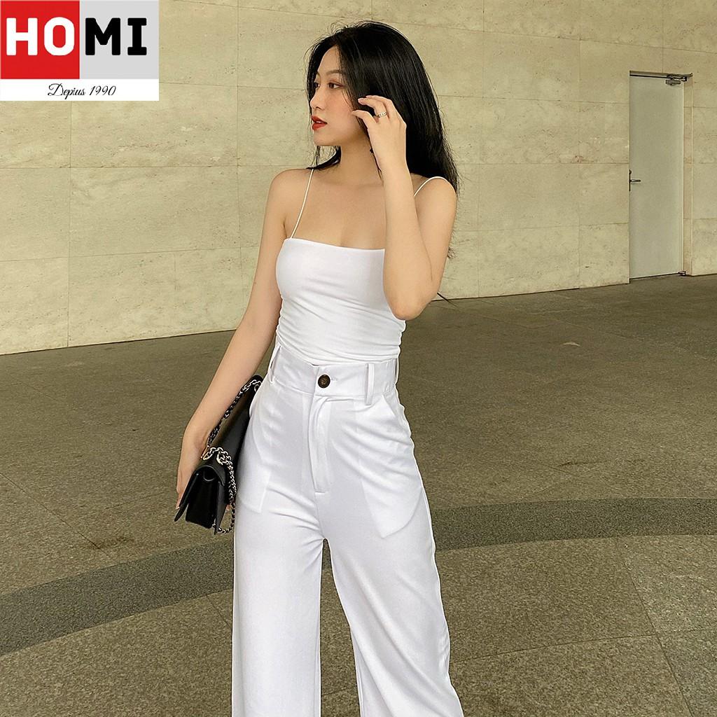 Áo 2 dây sợi bún croptop trơn