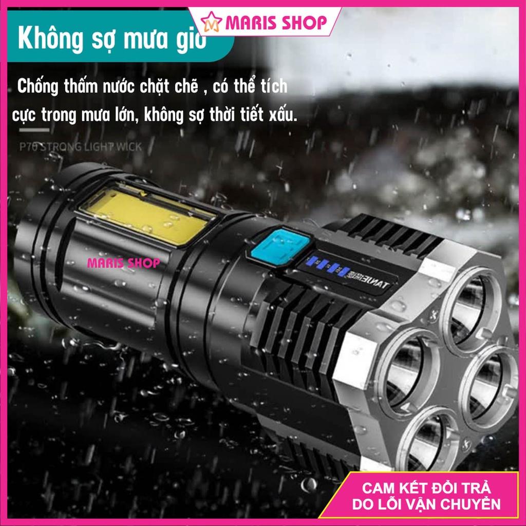 Đèn PIN LED siêu sáng cầm tay mini sử dụng PIN sạc cao cấp đi cắm trại, dã ngoại, leo núi.