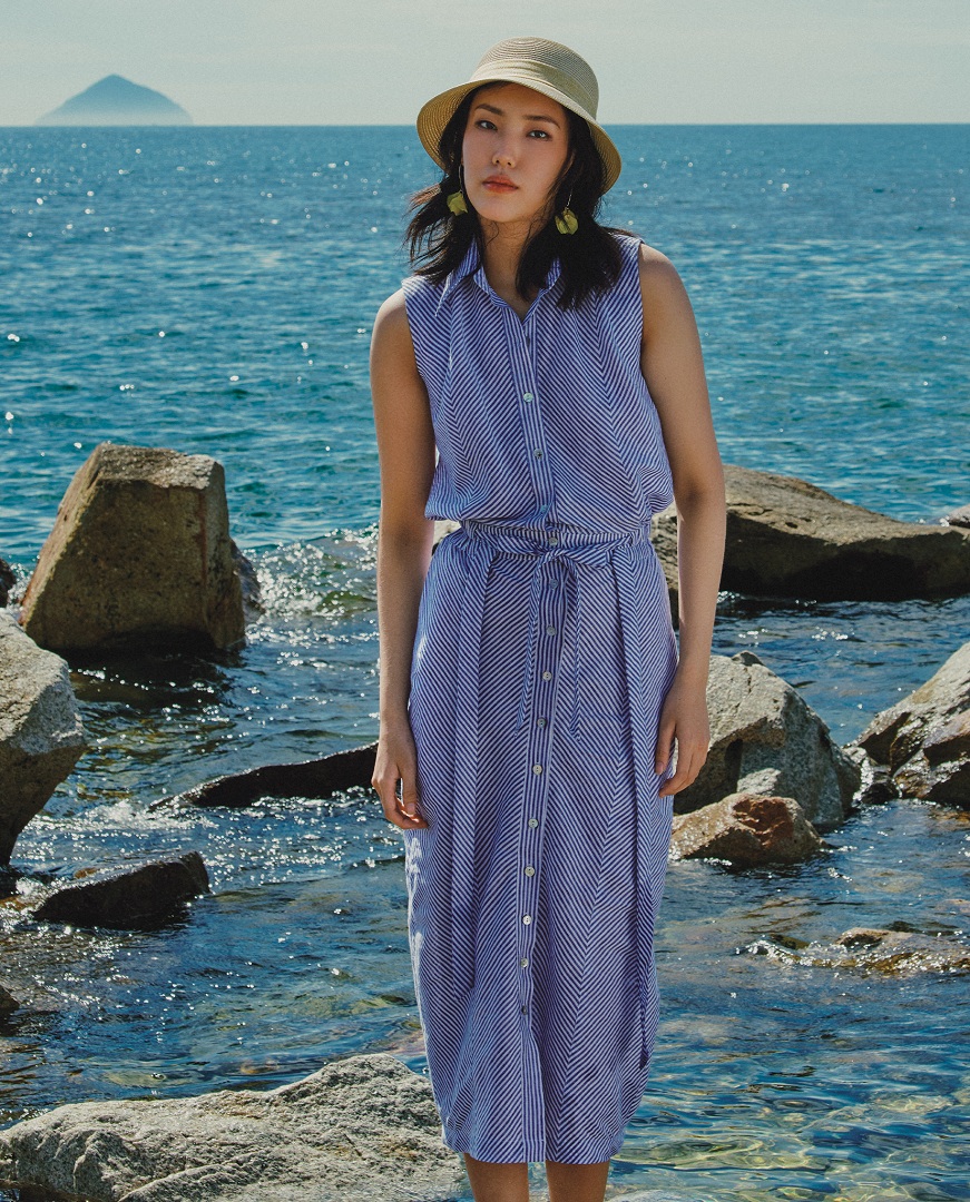 Váy Midi Ôm Linen Tuyền SKI050 thời trang thiết kế Hity