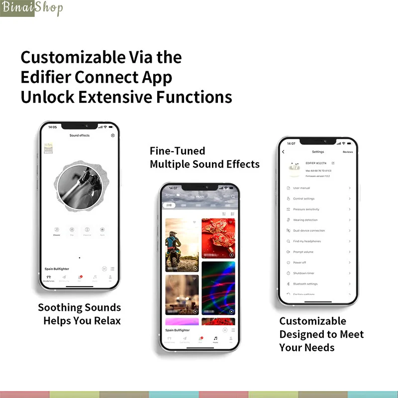 Edifier W320TN - Tai Nghe Nhét Tai Bluetooth 5.3, ANC, Hi-Res Audio Wireless, Chống Nước IP54, Sử Dụng 27 Giờ - Hàng chính hãng