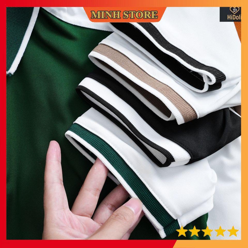 Áo Polo Nam Phối tay chất liệu cotton cao cấp, Áo thun nam có cổ Form đẹp cực chất  AT09 - MINHSTORE66