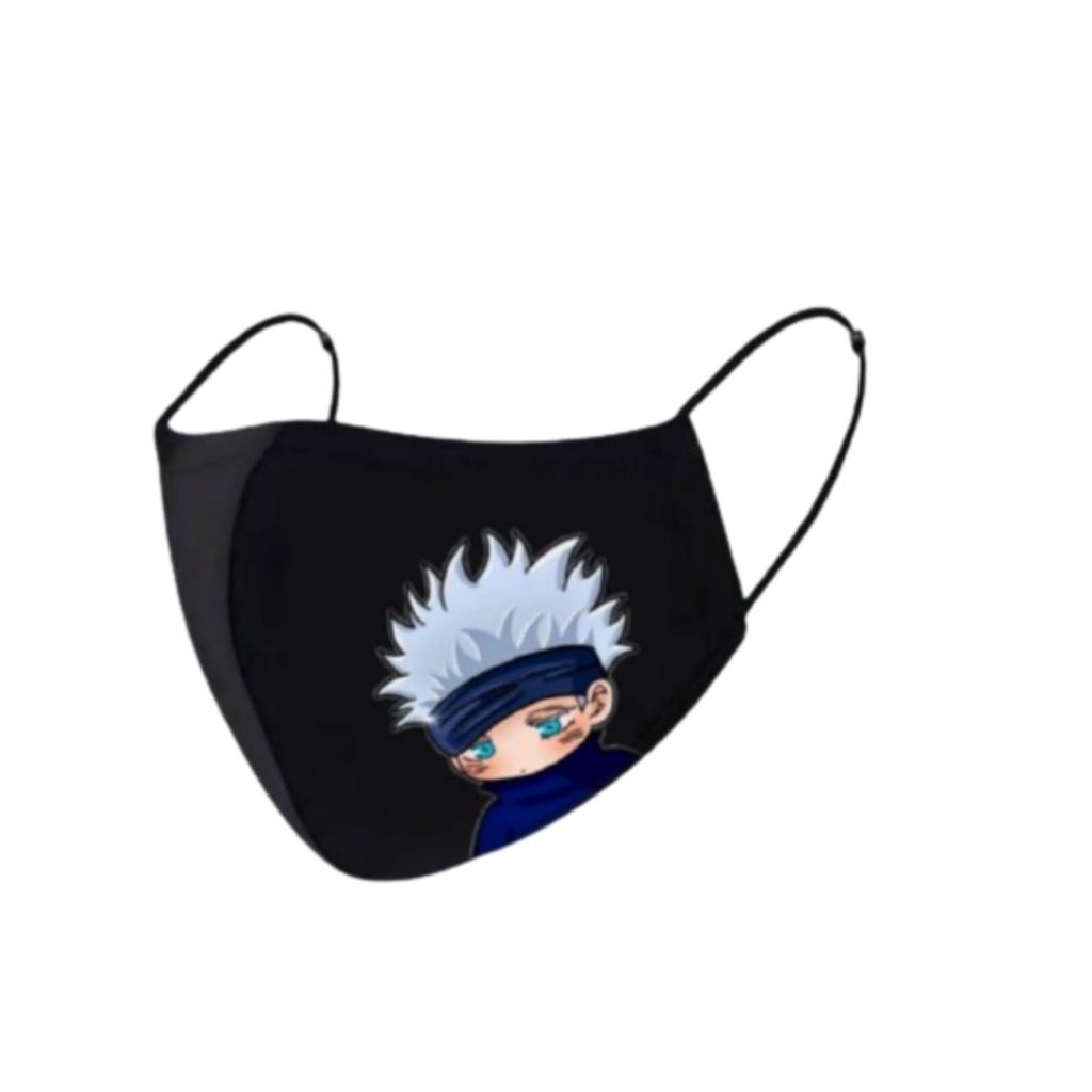 Mask JUJUTSU KAISEN - Masker Anime GOJO SATORU / Kain 3 lapis