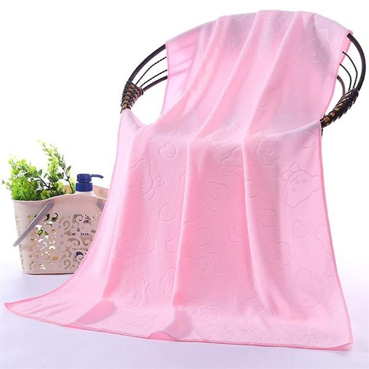 Khăn tắm xuất Nhật họa tiết in chìm khổ lớn 1m4 x 70cm siêu mềm mại