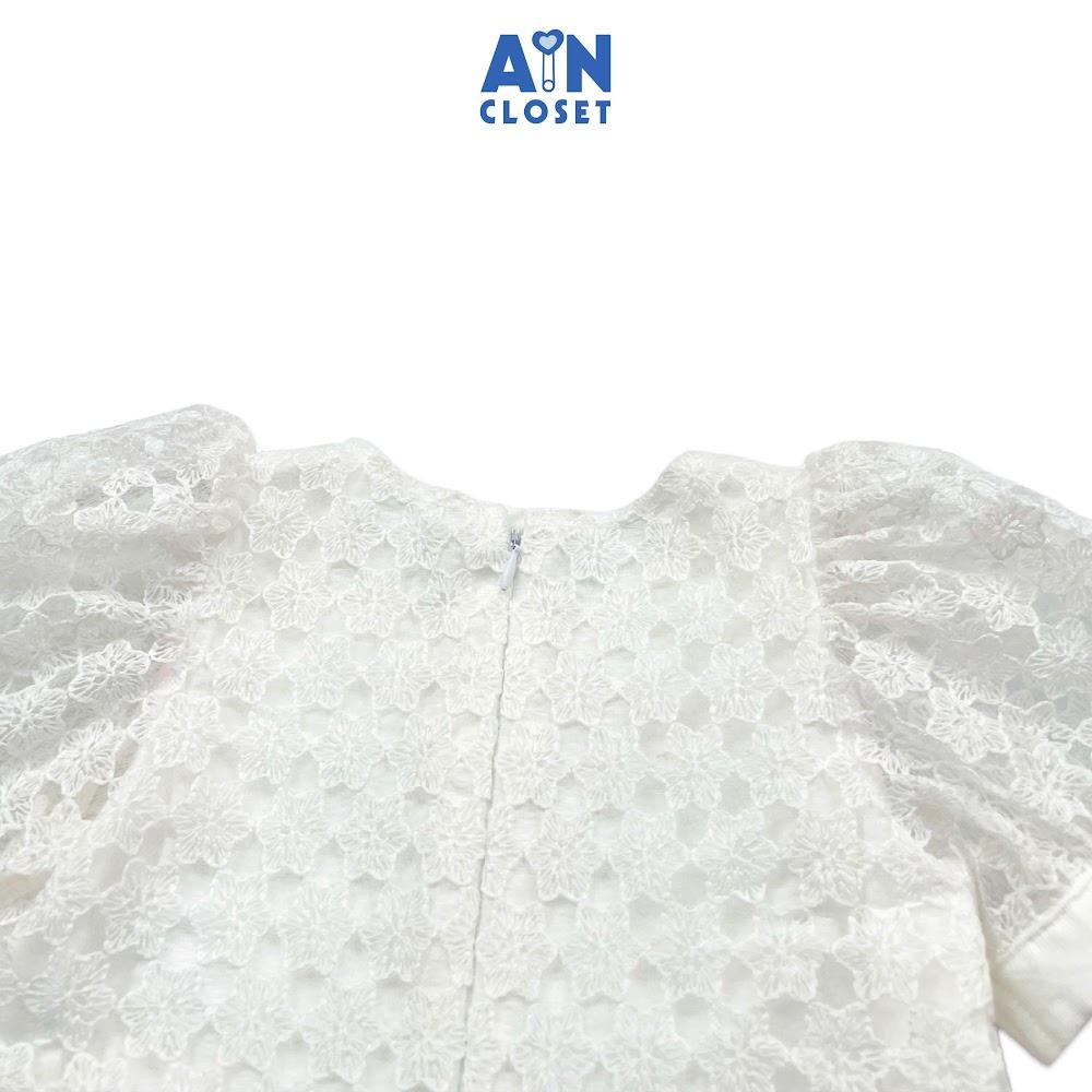 Áo dài váy bé gái họa tiết Hoa Ren trắng - AICDBG8W0FXM - AIN Closet
