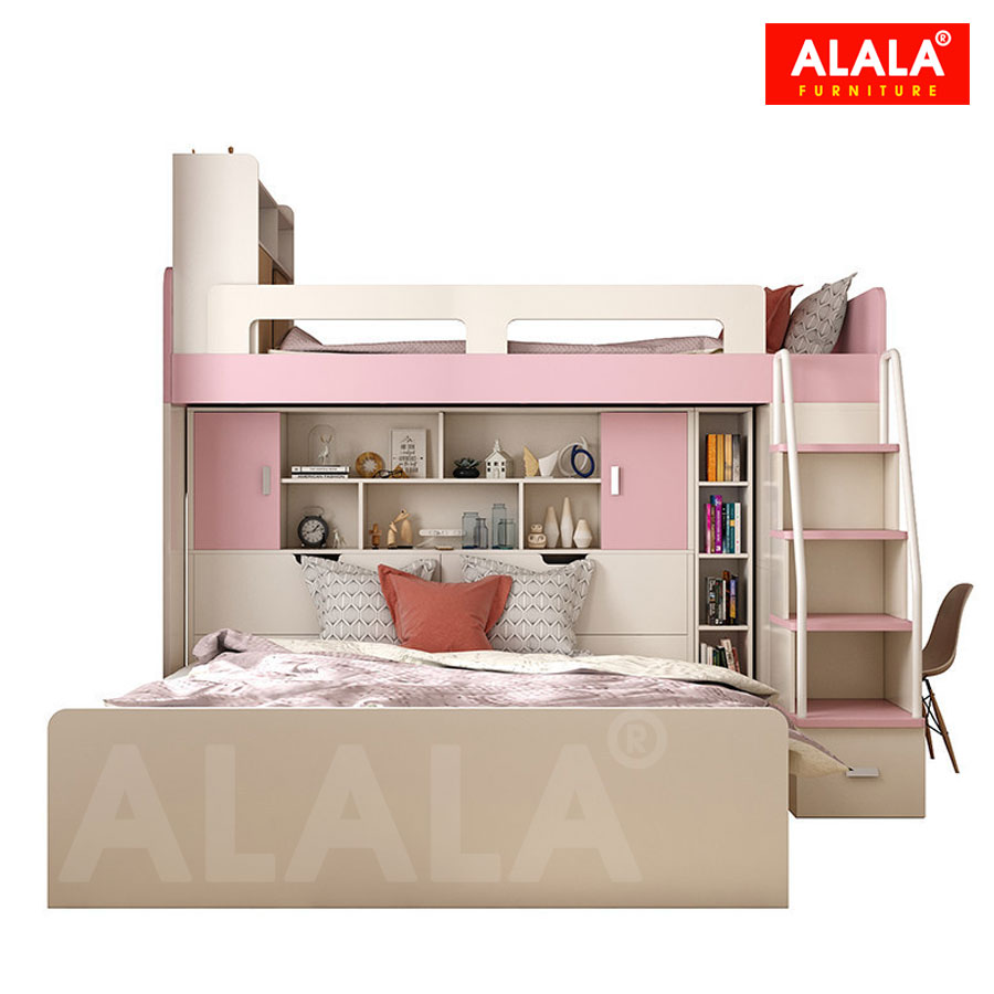 Giường tầng cho bé ALALA155 đa năng/ Miễn phí vận chuyển và lắp đặt/ Đổi trả 30 ngày/ Sản phẩm được bảo hành 5 năm từ thương hiệu ALALA/ Chịu lực 700kg