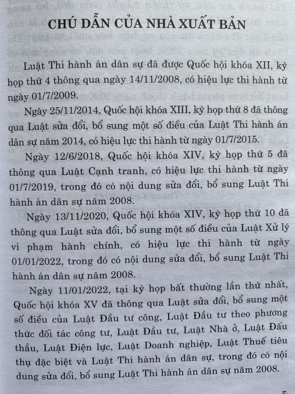 Luật Thi Hành Án Dân Sự ( Hiện Hành ) ( Sửa Đổi, Bổ Sung Năm 2014, 2018, 2020, 2022 )