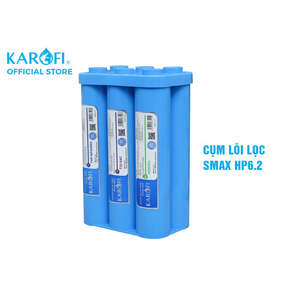 Bộ lõi máy lọc nước KAROFI Smax hiệu suất cao HP 6.2 - Hàng chính hãng