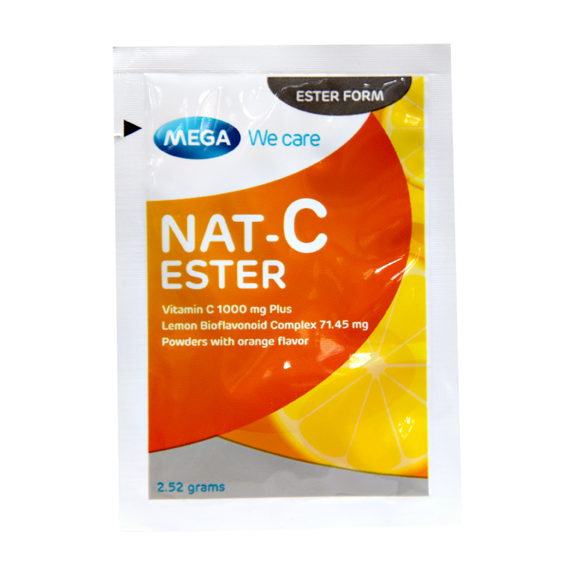 Vitamin C dạng bột pha Nat C Ester 1000mg tăng cường sức đề kháng, chống oxy hóa, êm dịu cho dạ dày