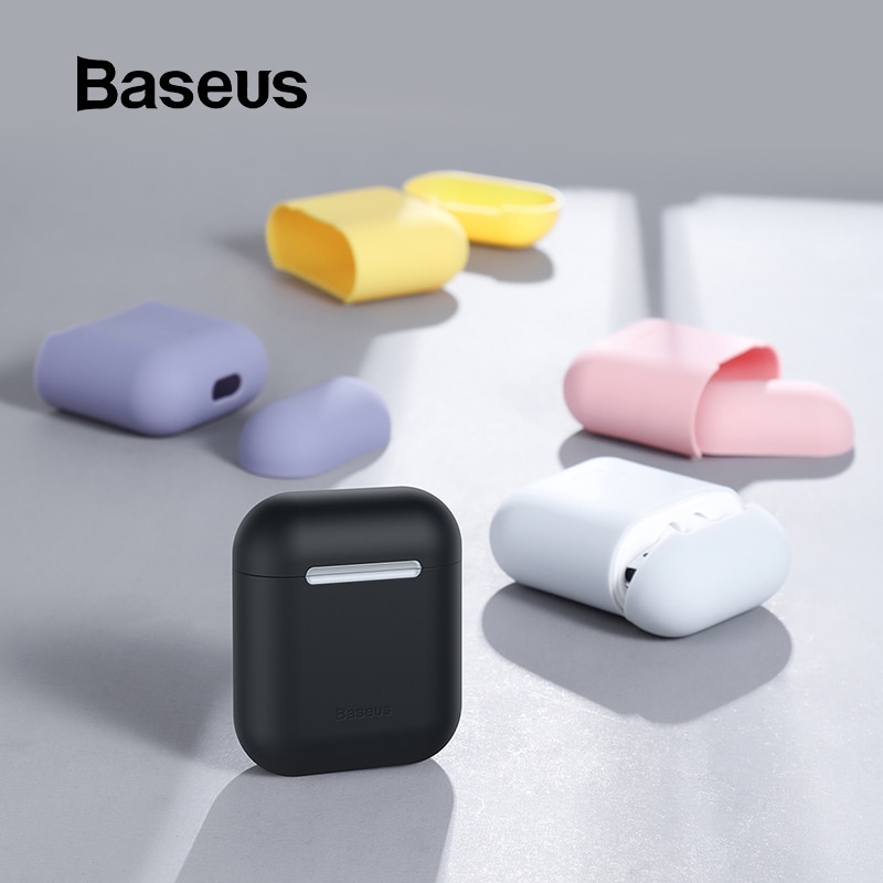 Bao case silicon siêu mỏng cho tai nghe Apple Airpods 1 / 2 hiệu Baseus Ultra thin mỏng 0.88mm, chống vân tay, chống bám bẩn, vật liệu cao cấp