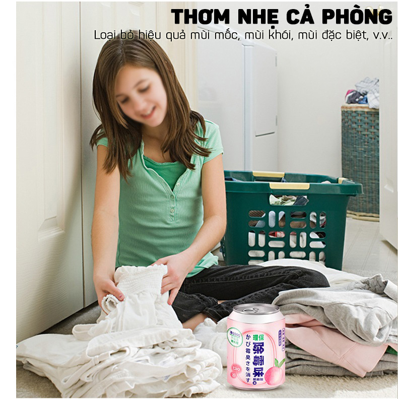 Gel Hương Thơm Đào Làm Sạch Không Khí Khử Mùi Ẩm Mốc, Bảo Vệ Môi Trường Trong Nhà, Trong Xe Ô Tô 200g