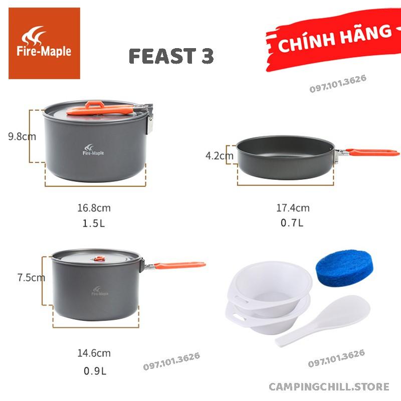 BỘ NỒI NẤU ĂN DÃ NGOẠI, CẮM TRẠI FIRE MAPLE FEAST 3