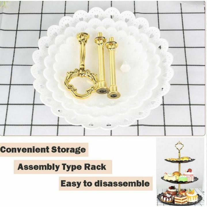 Bộ 2 dĩa ăn Tây Âu 3 tầng