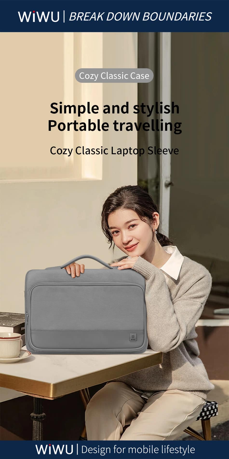 Túi đựng máy tính xách tay chống nước Wi WU Cozy Classic - Hàng chính hãng