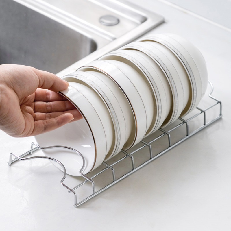 Giá Inox Úp Chén, Bát, Đĩa Ráo Nước, Không Lo Tróc Sơn, hạn chế diện tích gọn gàng tiện lợi