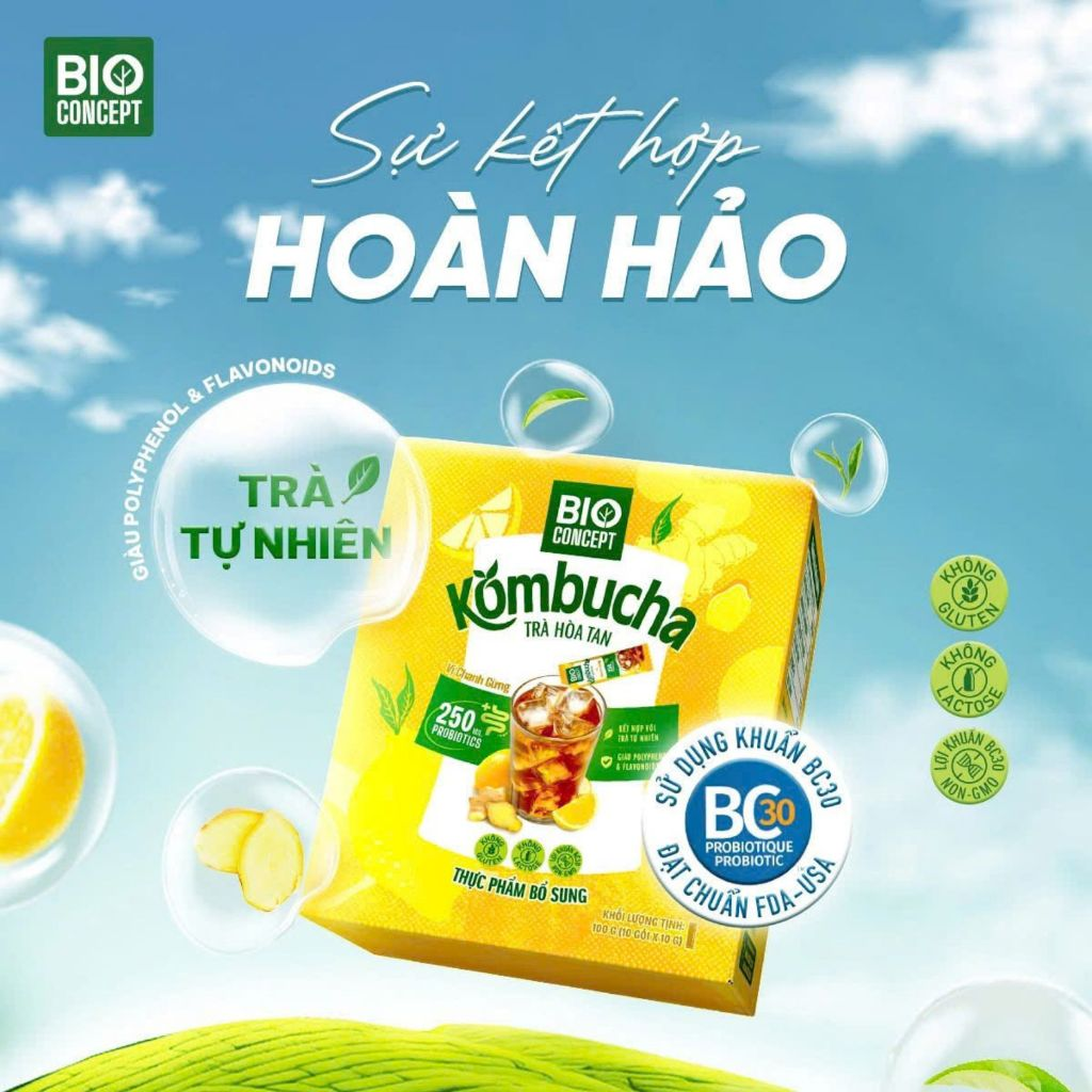 Cozy Trà Kombucha 10 gói x 10g Hộp