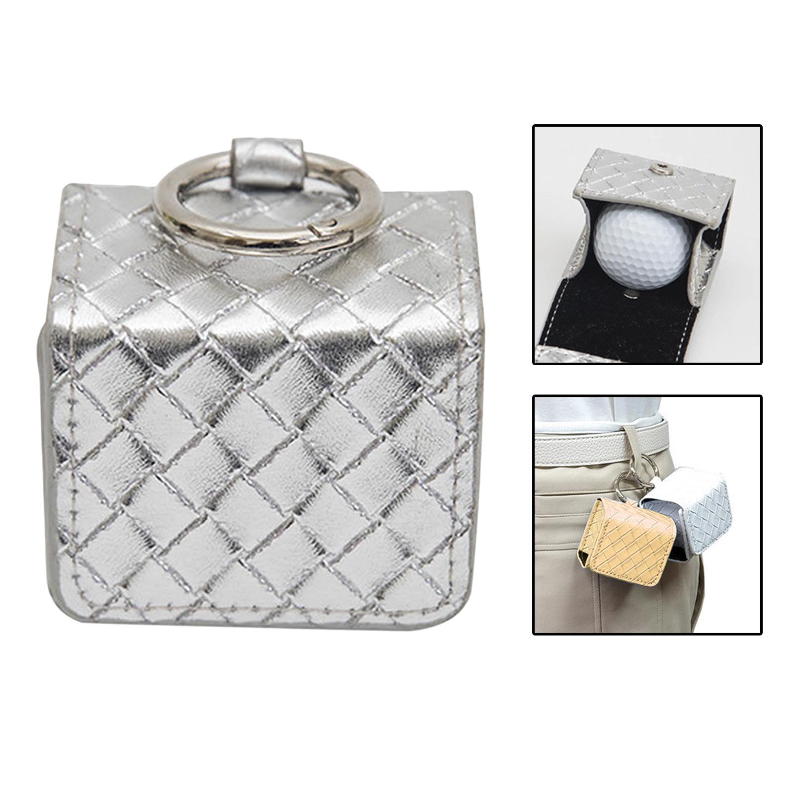 Small Golf Ball Carry Bag Waterproof Leather with O Storage Case Holder