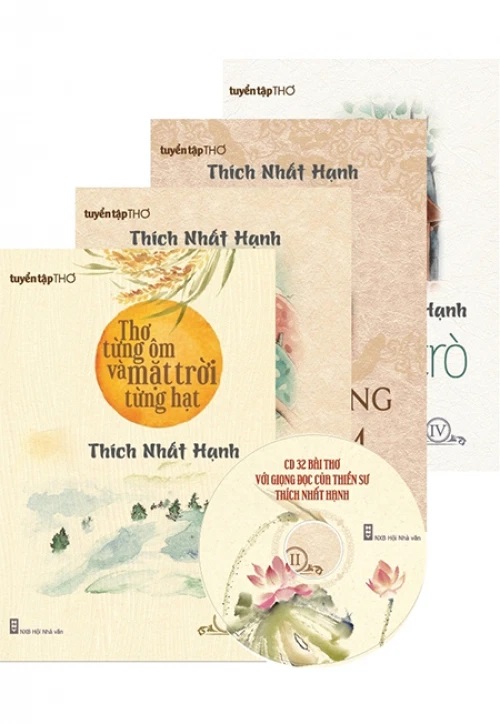 THƠ TỪNG ÔM VÀ MẶT TRỜI TỪNG HẠT (BỘ 4 QUYỂN + CD 32 BÀI THƠ CỦA THIỀN SƯ THÍCH NHẤT HẠNH) - Phương Nam