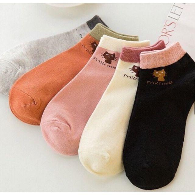 Combo 5 đôi tất mèo hài/ngắn/cao