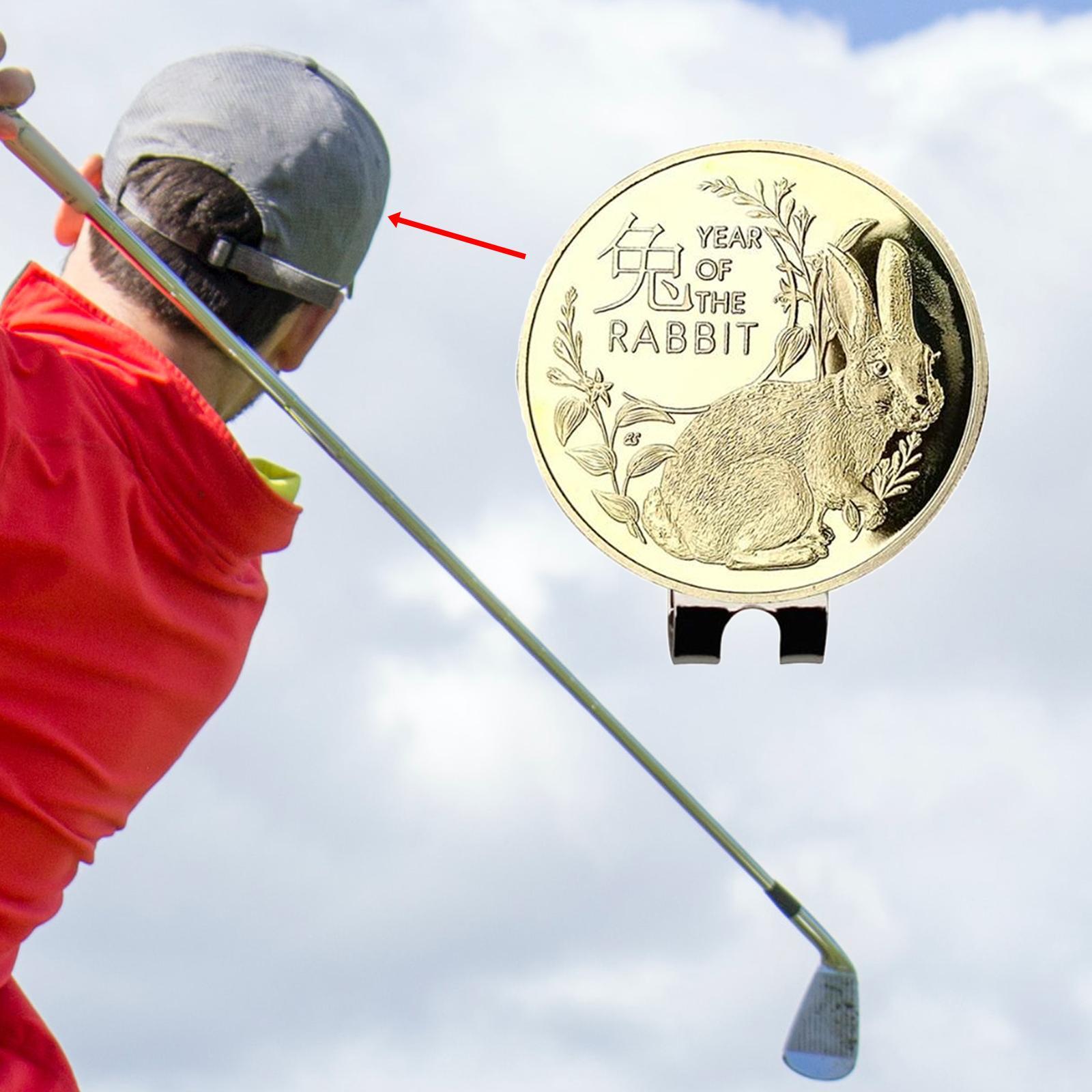 Removable Golf Ball Marker Golfer Men with Hat Clip