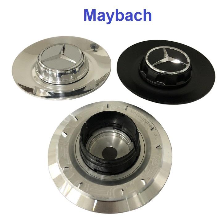 Logo chụp mâm, ốp lazang bánh xe ô tô Maybach BC-1100 - Chât liệu hợp kim nhôm và nhựa ABS