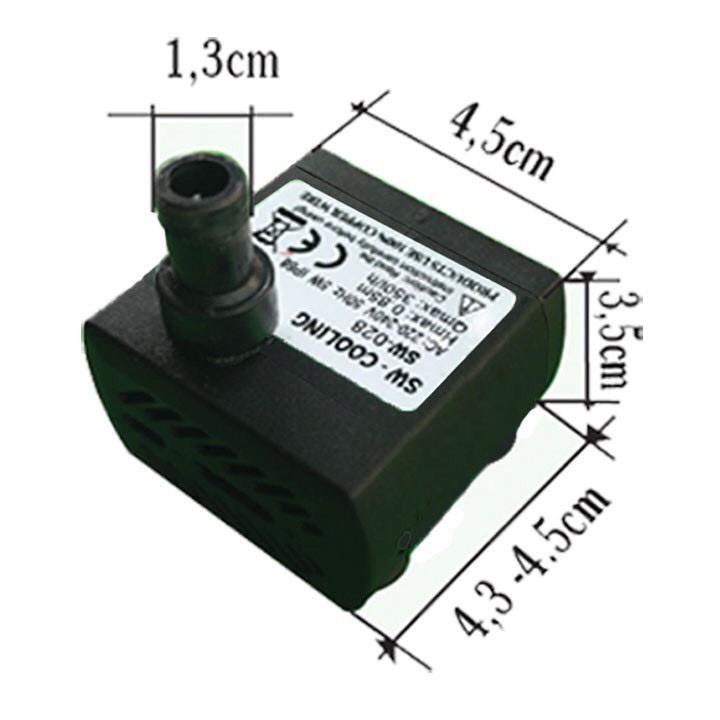 Máy bơm chìm mini 5w dùng bơm nước trang trí tiểu cảnh, thác nước, hòn non bộ, thủy sinh