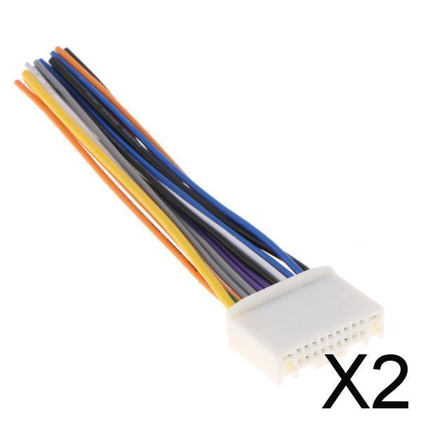 2x Dual Car Audio Wiring Harness Stereo 12 pin Wire Connector for   Tiida