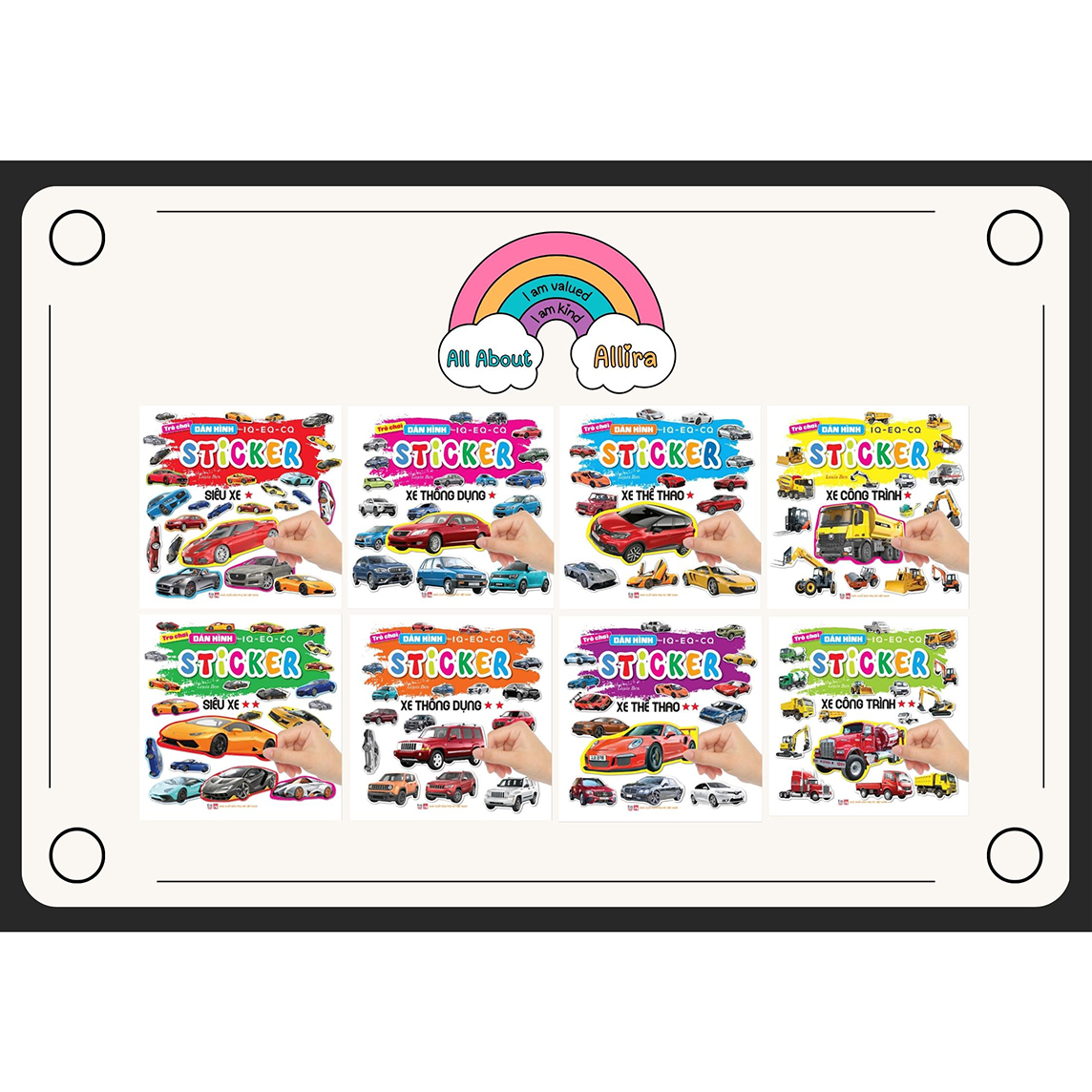 Trò chơi dán hình IQ - EQ - CQ Sticker - Siêu xe - 1 sao