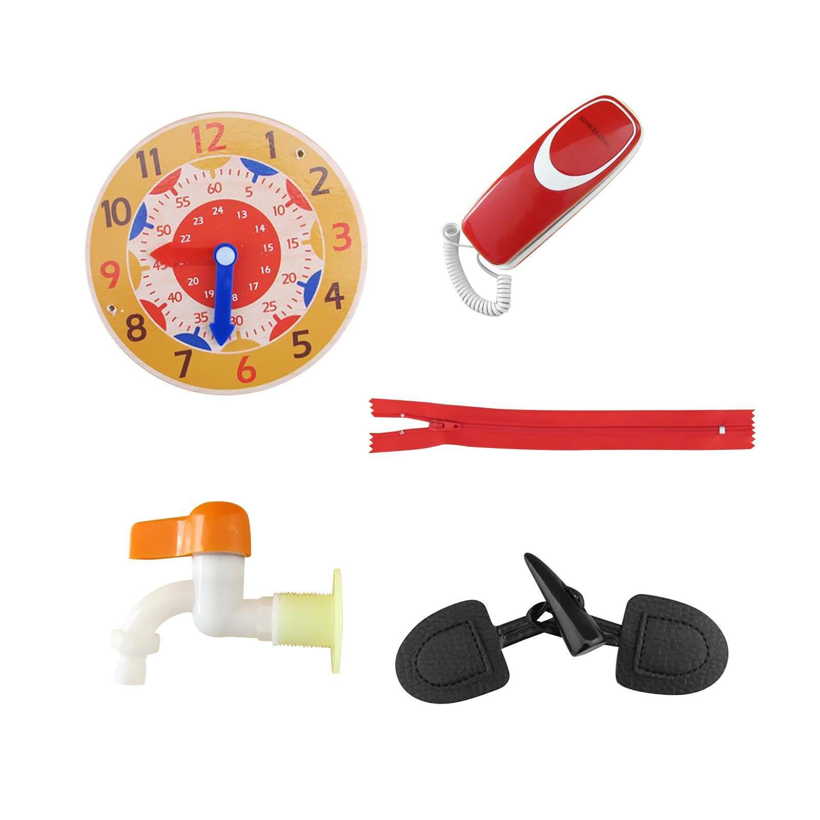 Sensory  DIY Toys Busy Board for Teaching Basic Skills Pretend