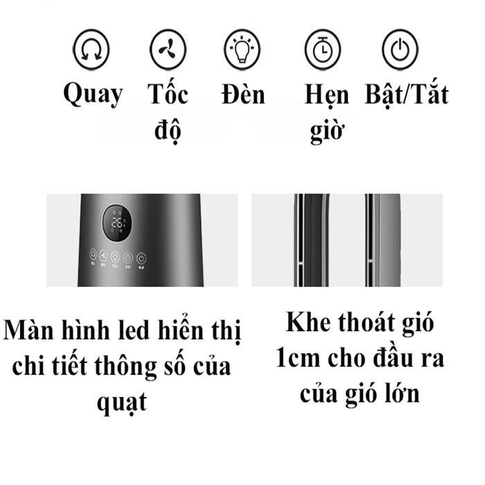 Quạt không cánh cao 81cm 3 cấp độ gió điều khiển từ xa