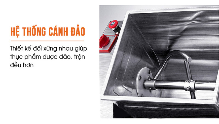 Máy trộn, đảo thực, bột, thịt, cá, chà bông, phẩm công nghiệp đa năng 25L nằm ngang - Trộn đa dạng các loại thực phẩm