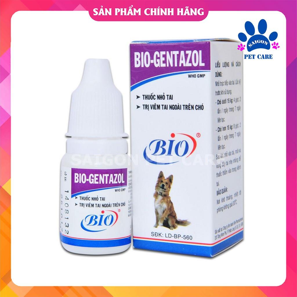 Thuốc nhỏ tai Bio - Gentazol trị viêm tai ngoài cho chó 10ml