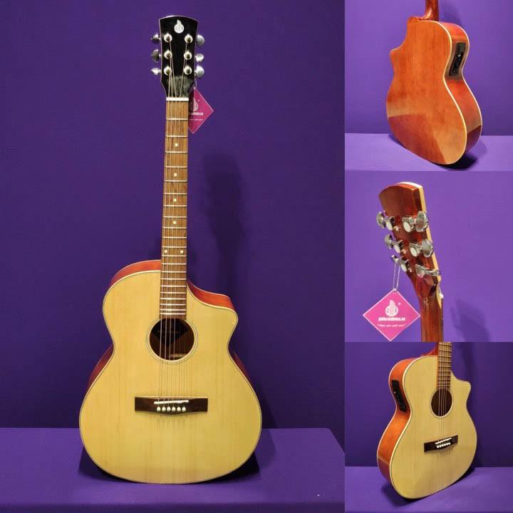 Đàn guitar acoustic có EQ găn loa - Tặng bao da, sách, phím, dây 1,2, capo, lục giác, dây jack 3m