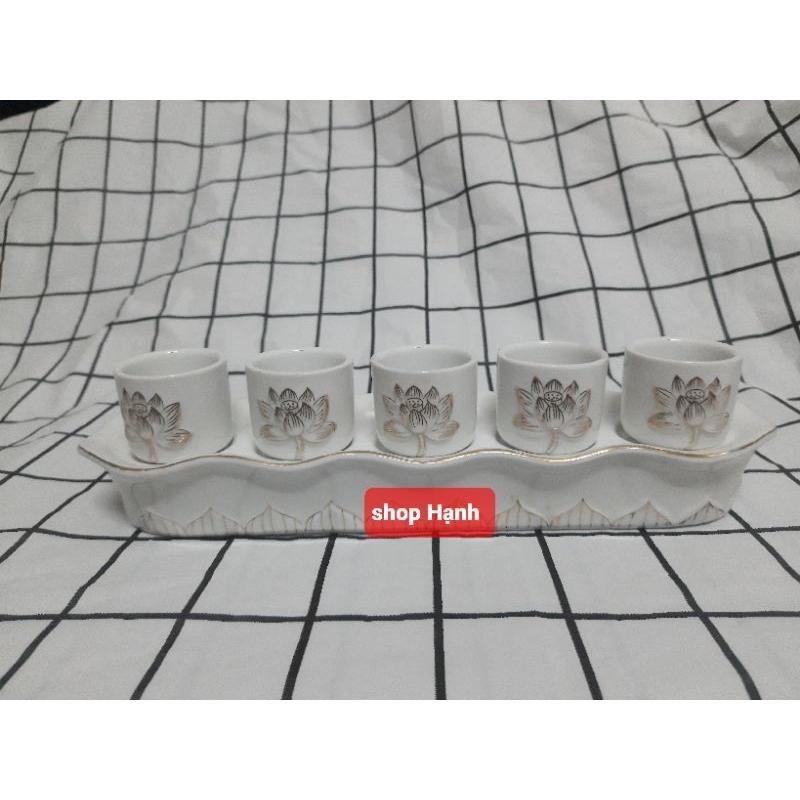 Combo Ông Địa Thần Tài bạch ngọc viền sen vàng size nhỏ xíu