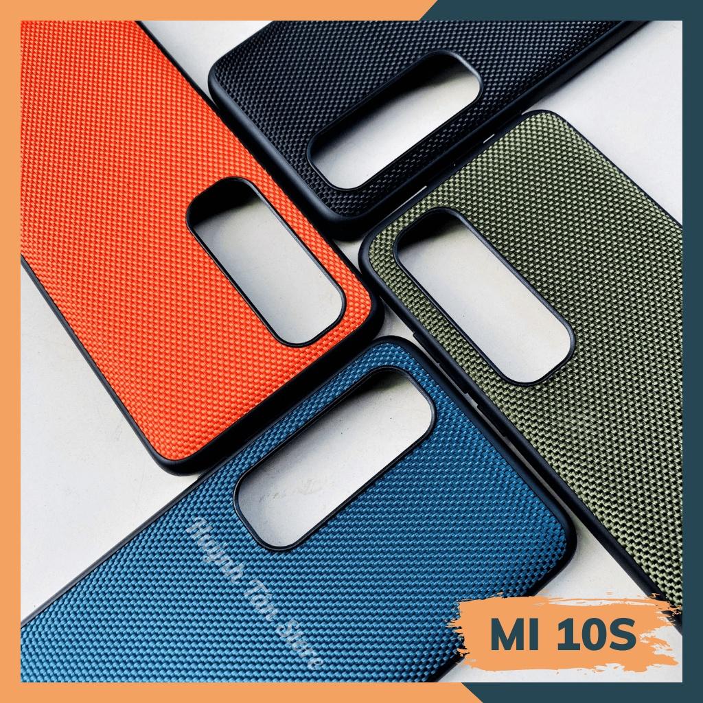 Ốp lưng mi 10s nhựa dẻo giả VẢI NYLON nhiều màu chống bám vân tay bảo vệ camera phụ kiện huỳnh tân store