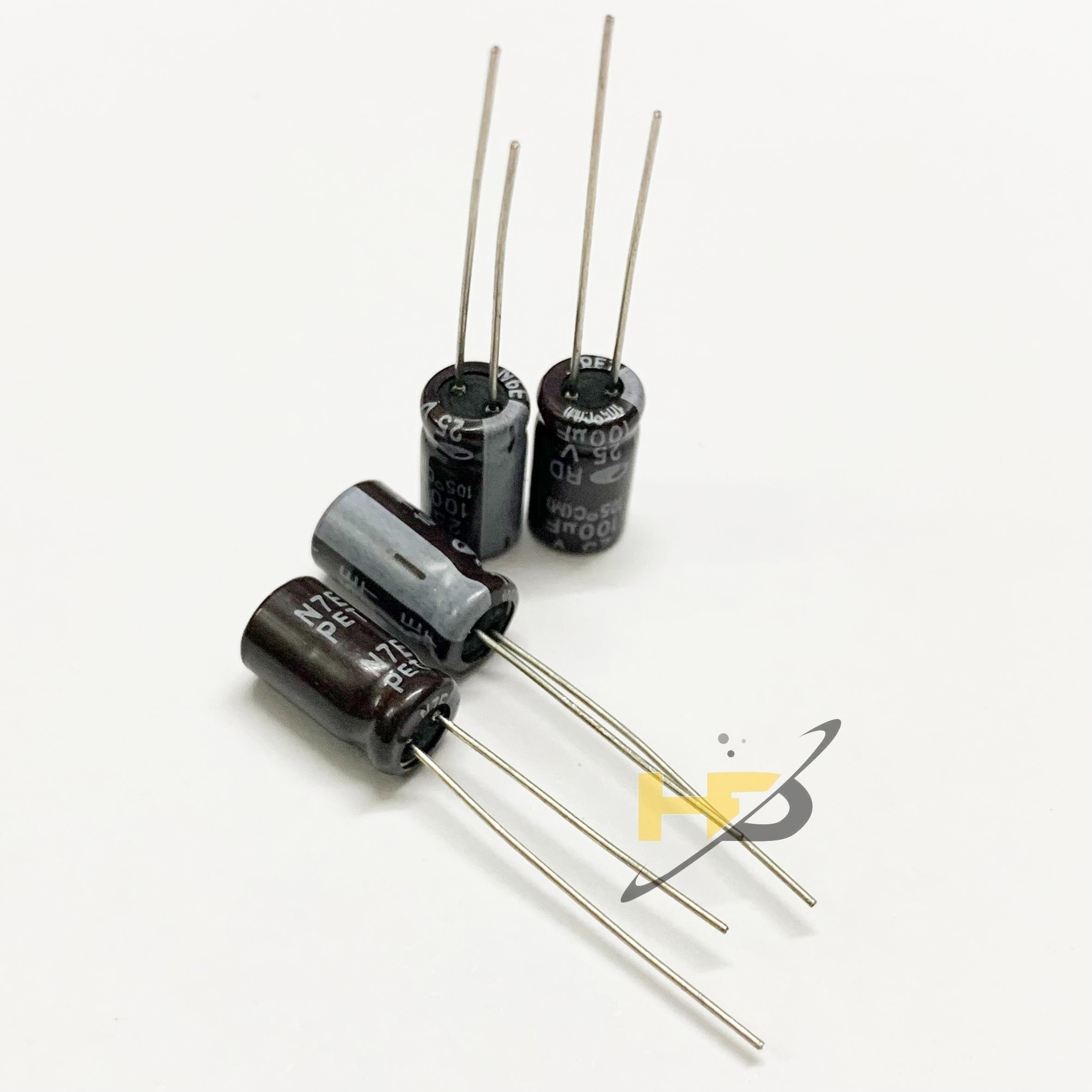 Tụ Samwha Phân Cực 100uF 25V , Dùng Để Lọc Nguồn Tần Số Thấp