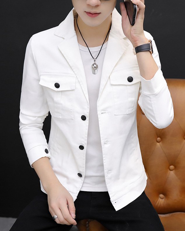 Áo khoác, áo khoác nam dáng sơ mi cổ vest , chất vải dày dặn đứng phom, trẻ trung cá tính - T6
