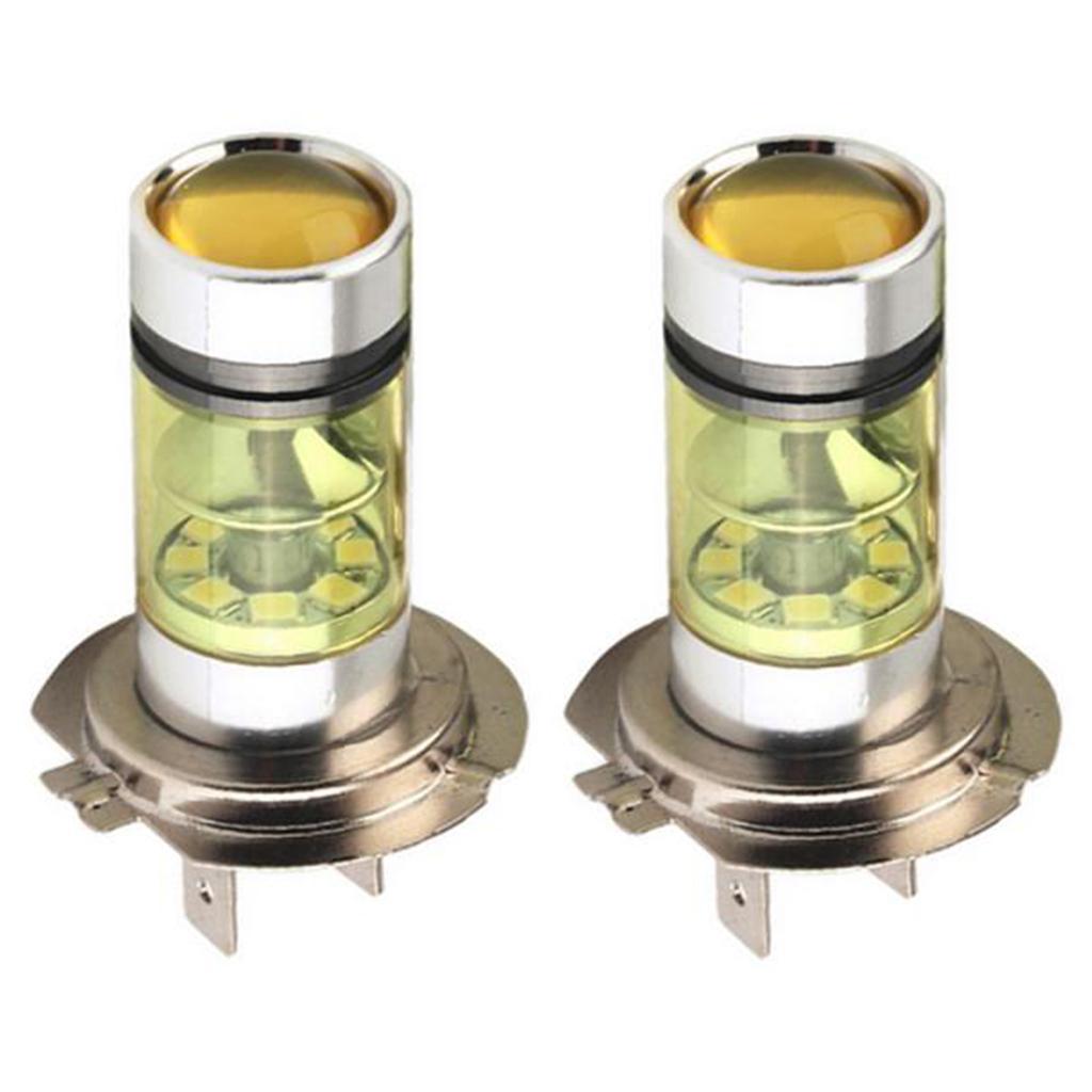 2x2PCS 100W 2323 LED YELLOW Fog Driving Light Bulbs