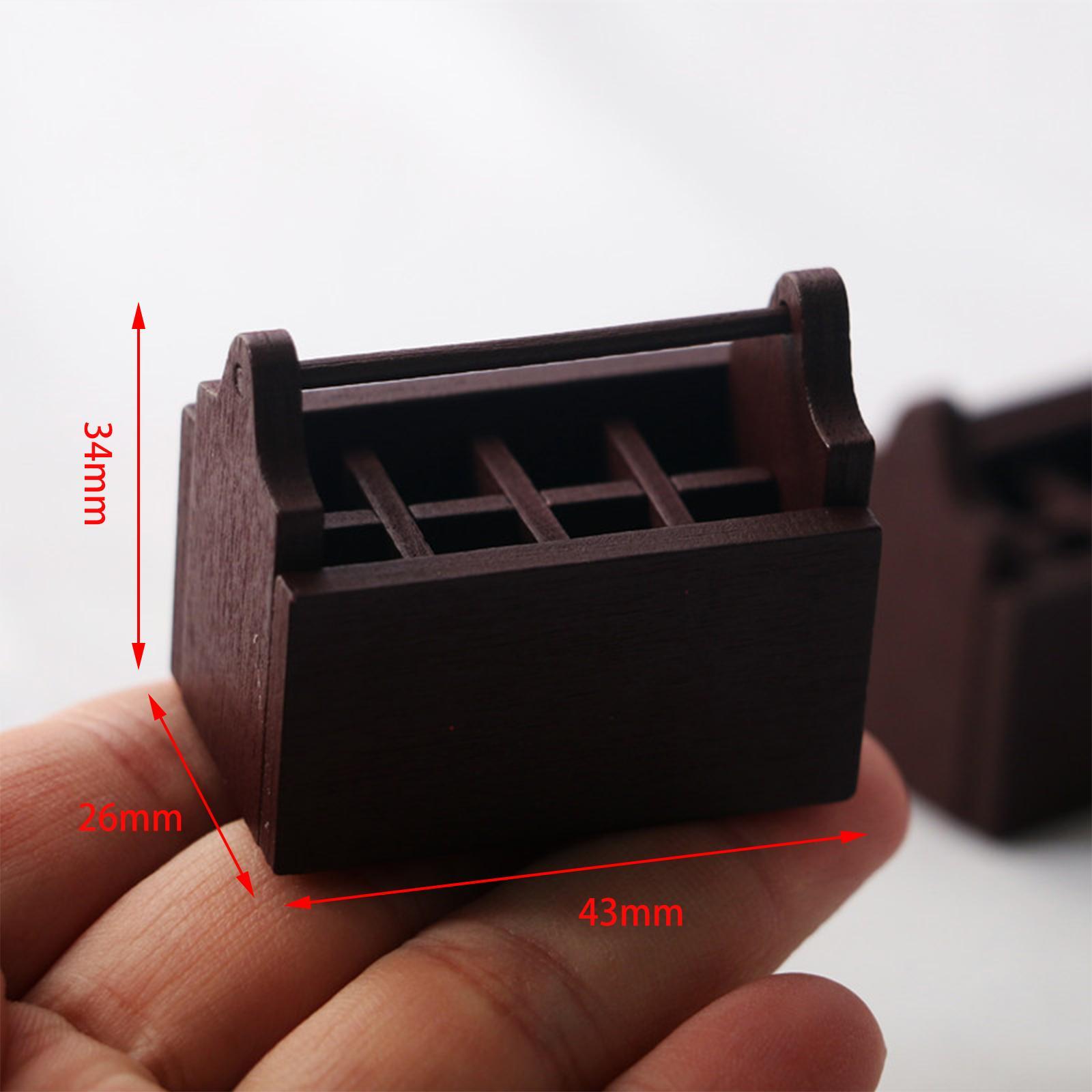 6x Simulation Dollhouse Repair Tools with Storage Case Dollhouse Decor Accessory Model Toys Life Scene 1/12 for Girls Kids Children Gifts