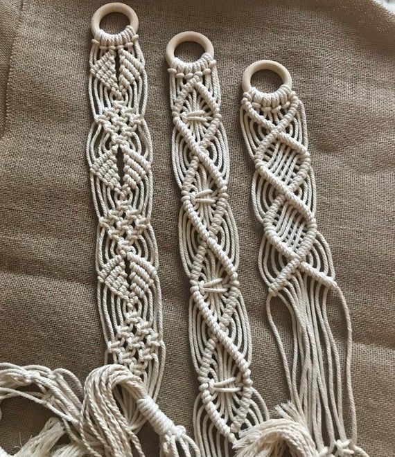 Bộ 3 dây treo trang trí dây trang trí dây treo chậu cây lọ hoa tết thủ công macrame MAC304