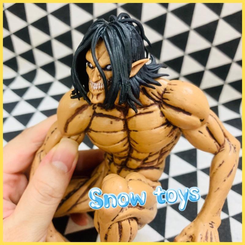 Mô hình Attack On Titan - Titan tiến công Attack Titan - Eren Yeager - Đại chiến Titan - Fullbox - 15cm