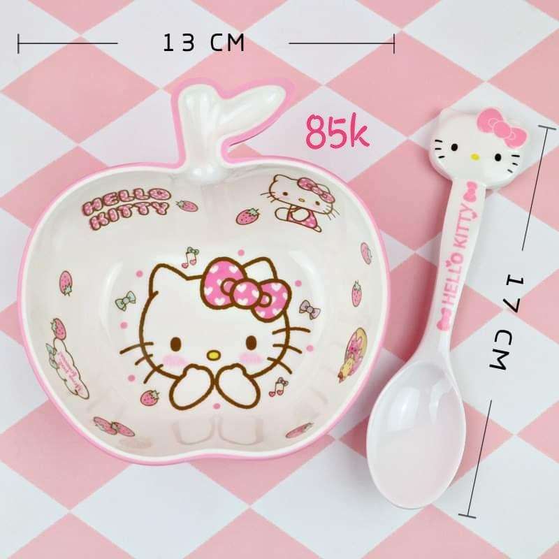 SET COMBO TÔ - CHÉN MUỖNG HELLO KITTY