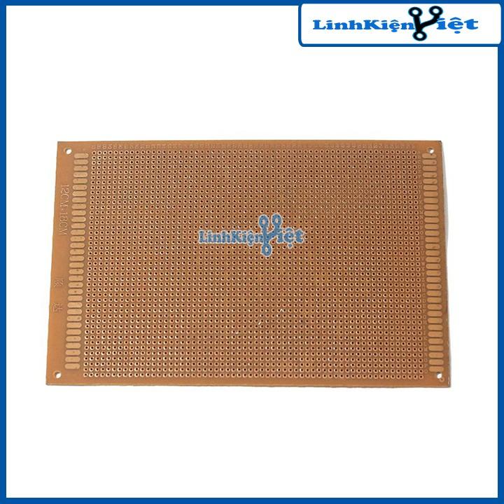 Phíp Đồng Lỗ - Bảng Mạch Đục Lỗ Sẵn PCB Nâu - Kích Thước 12x18cm