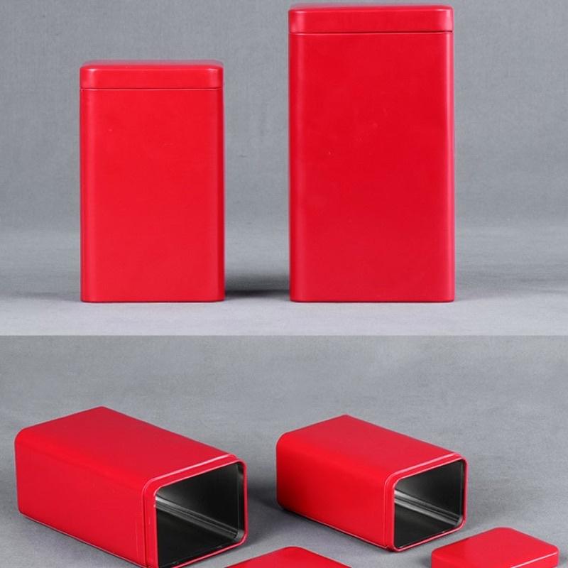 Hộp đựng trà bằng thép màu xanh/Đỏ