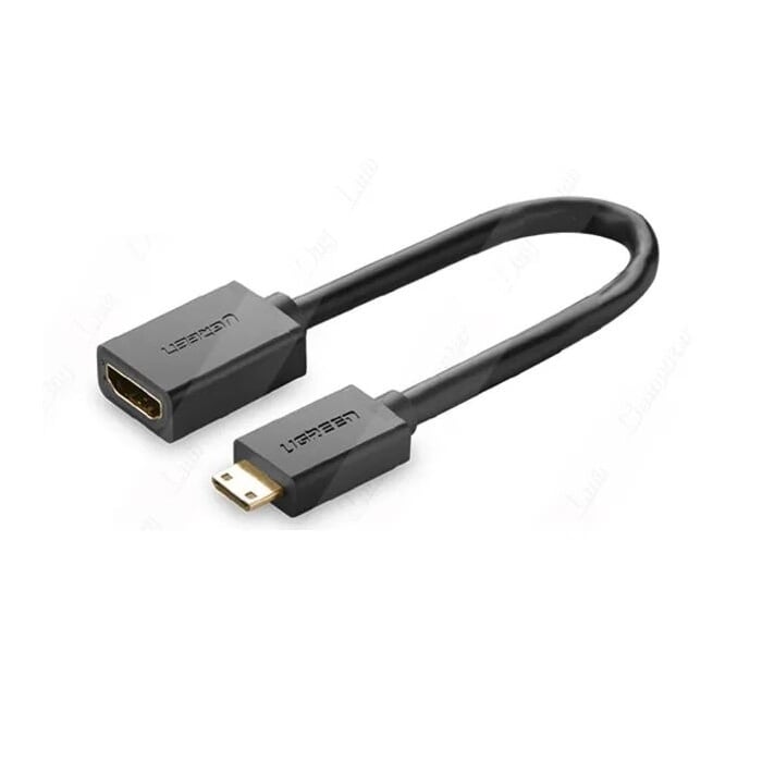 Cáp chuyển đổi Mini HDMI to HDMI dài 20cm màu đen Ugreen GK20137 Hàng chính hãng