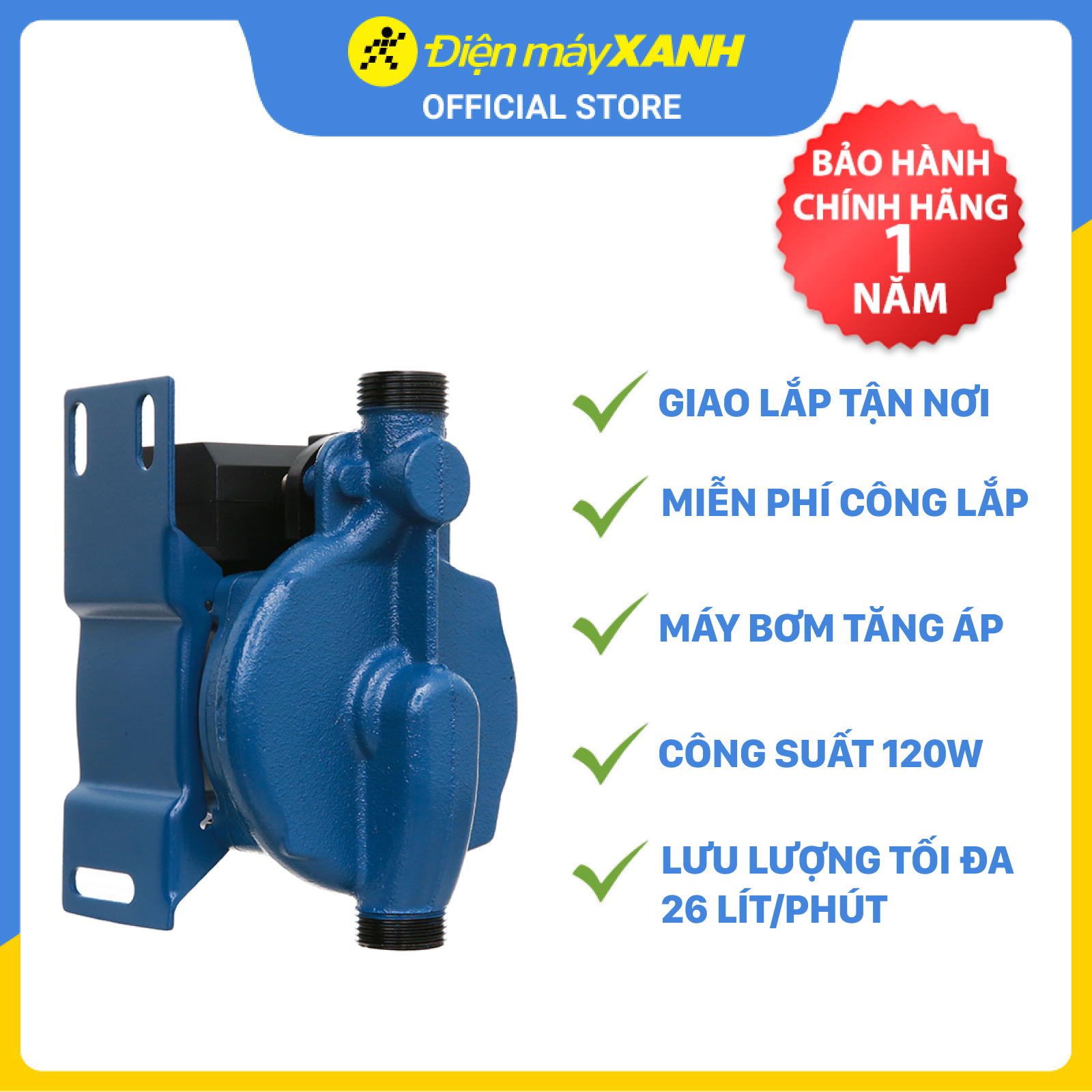 Máy Bơm Nước Tuần Hoàn 120W Kangaroo KG125ZP